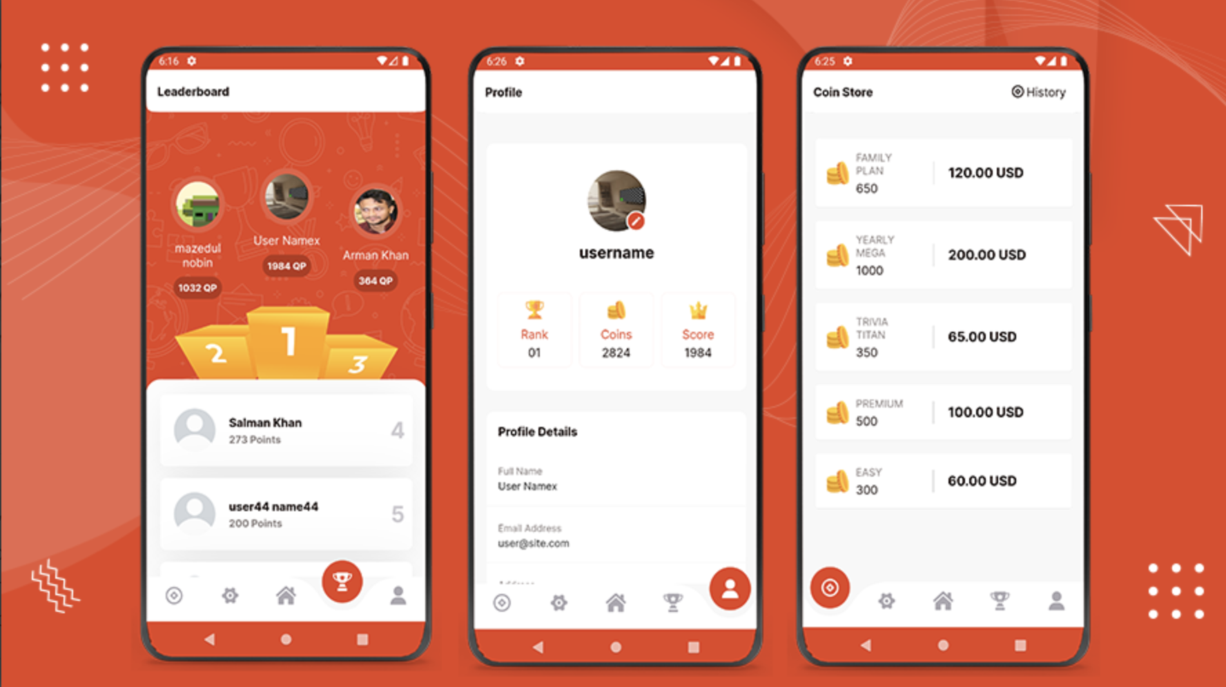 QuizLab screenshot 5 - rewarded ad, interstitial ad, and settings screen